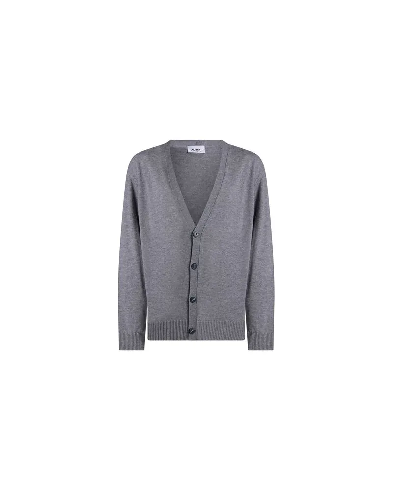Alpha Studio STRICKWAREN - Strickjackenauf YOOX.COM Grau