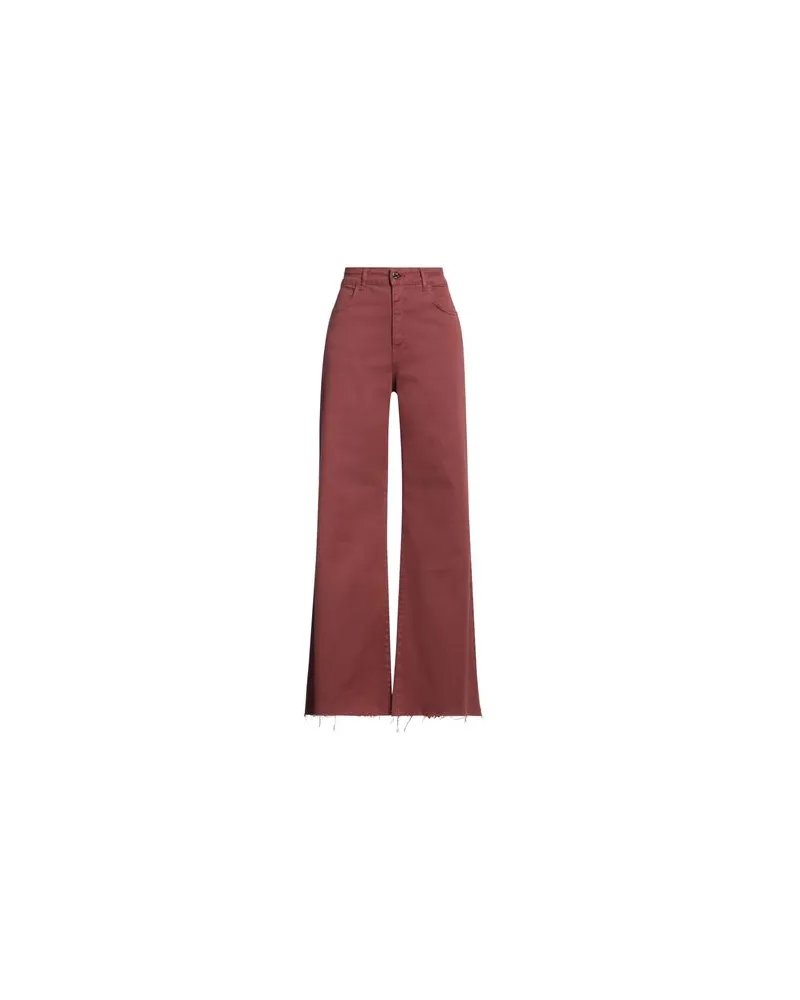 Soallure HOSEN & RÖCKE - Hosenauf YOOX.COM Ziegelrot