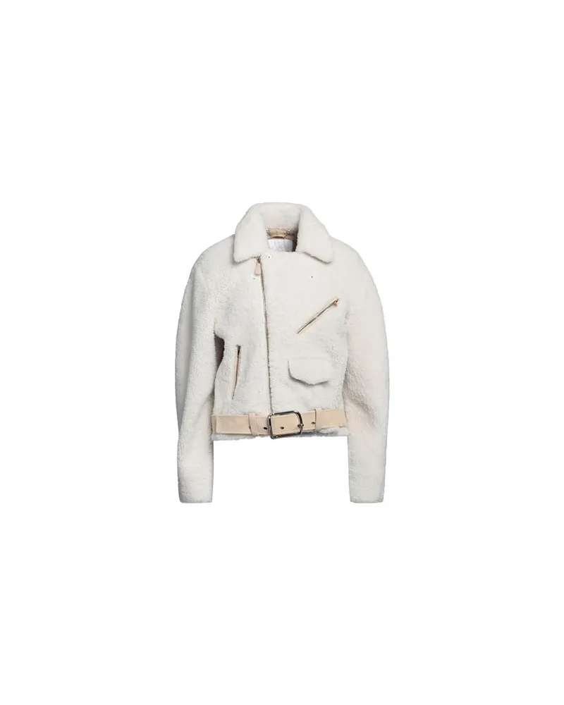 Chloé JACKEN & MÄNTEL - Shearling- & Kunstfellauf YOOX.COM Cremeweiß