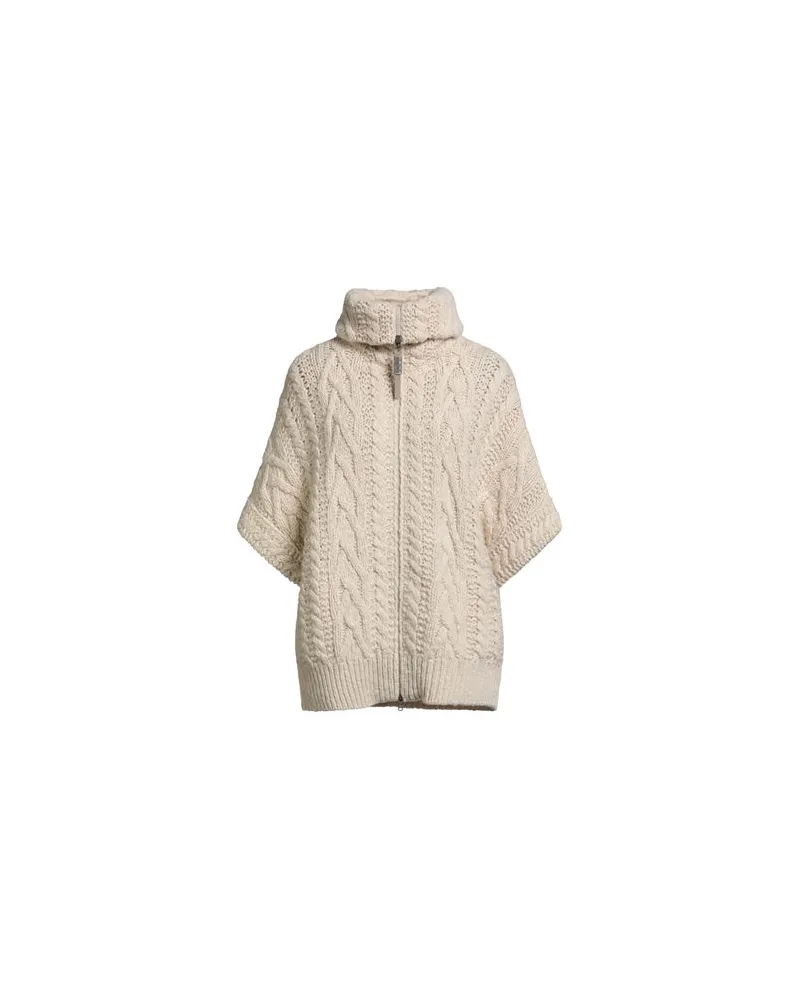 Brunello Cucinelli CASHMERE - STRICKWAREN - Strickjackenauf YOOX.COM Cremeweiß
