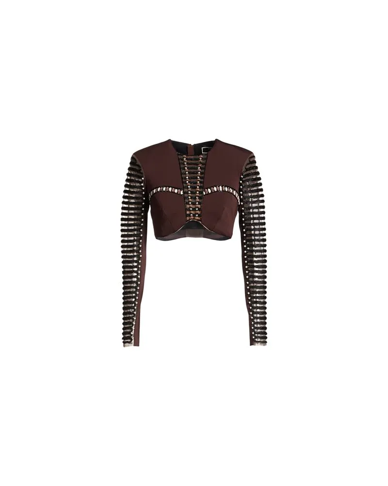Elisabetta Franchi TOPS - Topsauf YOOX.COM Schokobraun