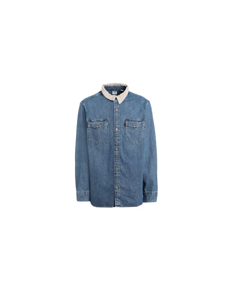 Levi's RELAXED FIT WESTERN  - TOPS - Jeanshemdenauf YOOX.COM Blau