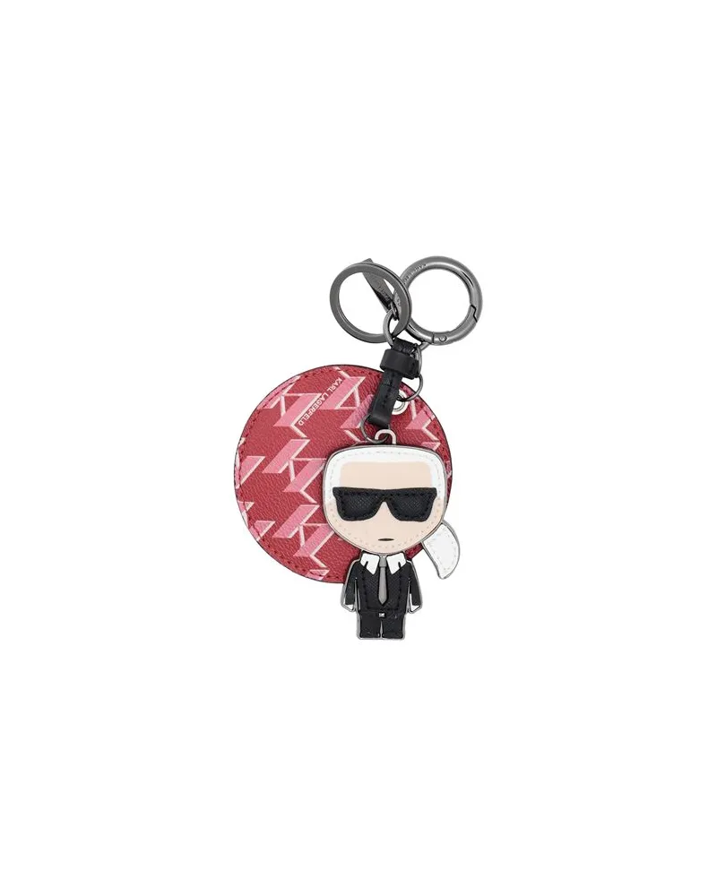 Karl Lagerfeld K/IKONIK MONOGRAM KEYCHAIN - Kleinlederwaren - Schlüsselanhängerauf YOOX.COM Rot