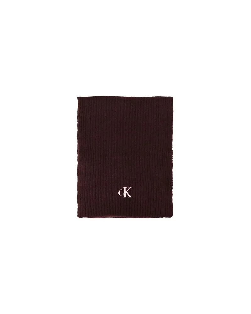 Calvin Klein WOOL BLEND SCARF   - ACCESSOIRES - Schalsauf YOOX.COM Bordeaux