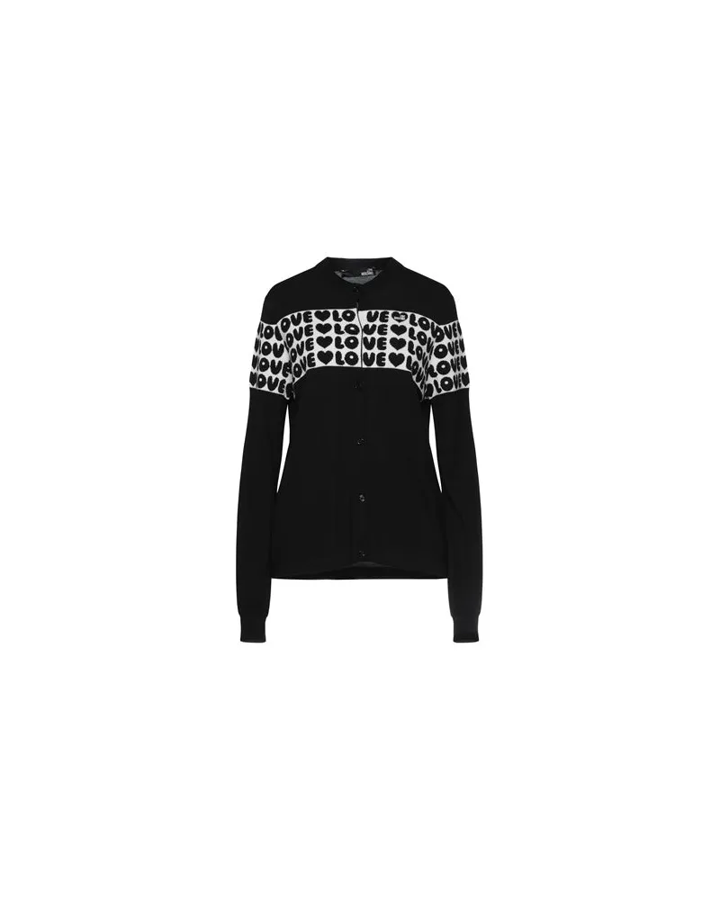 Moschino STRICKWAREN - Strickjackenauf YOOX.COM Schwarz