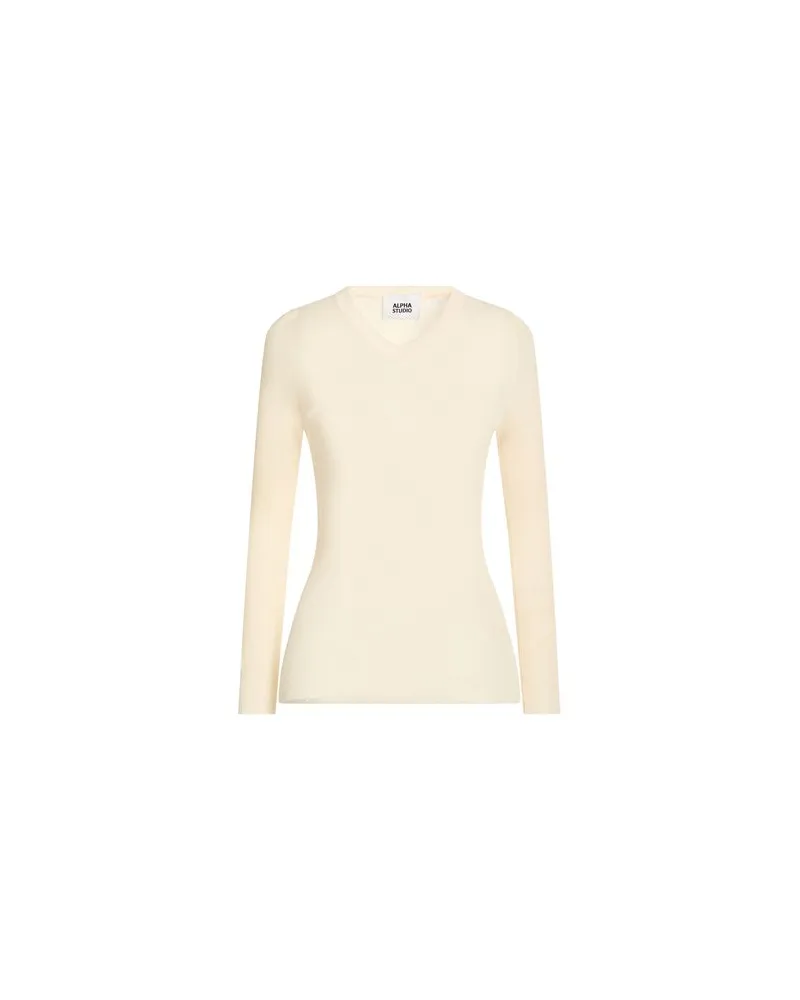 Alpha Studio STRICKWAREN - Pulloverauf YOOX.COM Elfenbein