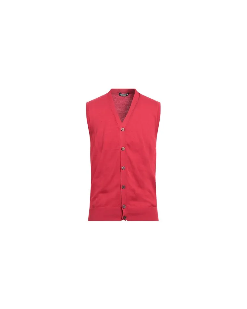 ANDREA FENZI STRICKWAREN - Strickjackenauf YOOX.COM Rot