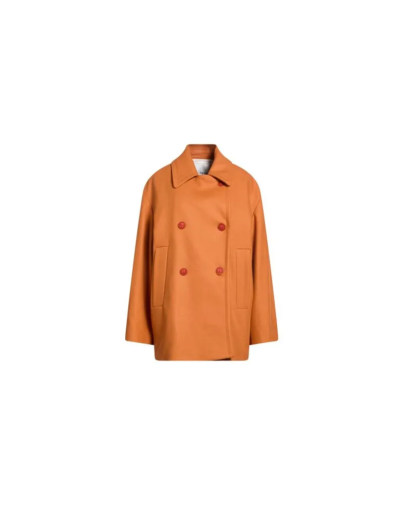 Hevò JACKEN & MÄNTEL - Mäntelauf YOOX.COM Orange