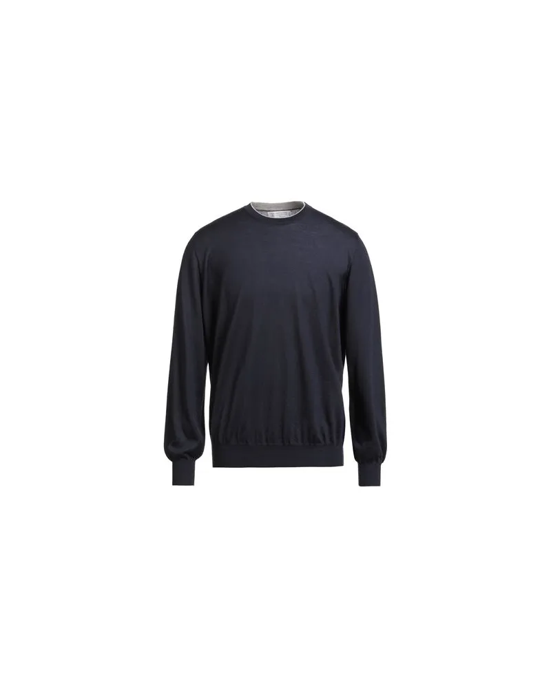 Brunello Cucinelli STRICKWAREN - Pulloverauf YOOX.COM Marineblau