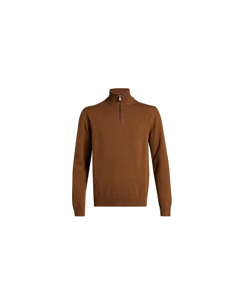 Alpha Studio STRICKWAREN - Rollkragenpulloverauf YOOX.COM Braun