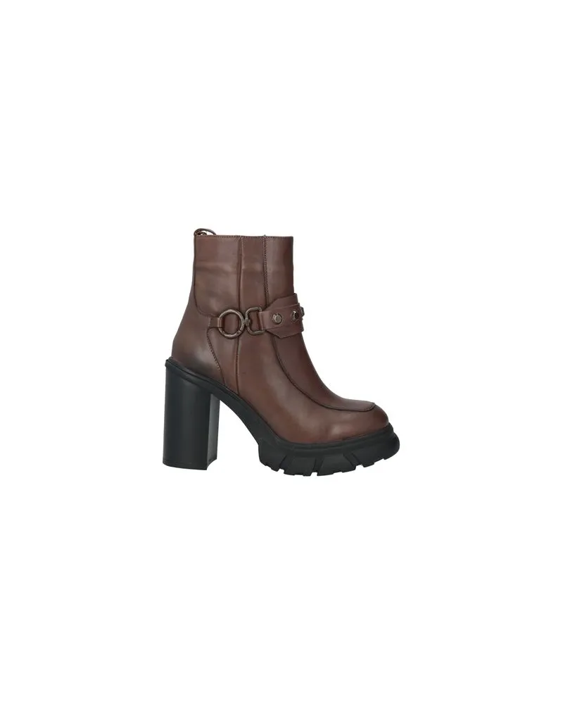CAFèNOIR  SCHUHE - Stiefelettenauf YOOX.COM Braun