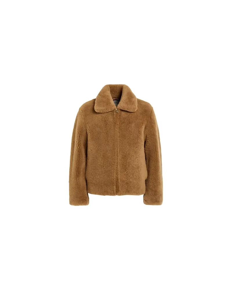 Sandro JACKEN & MÄNTEL - Shearling- & Kunstfellauf YOOX.COM Kamel
