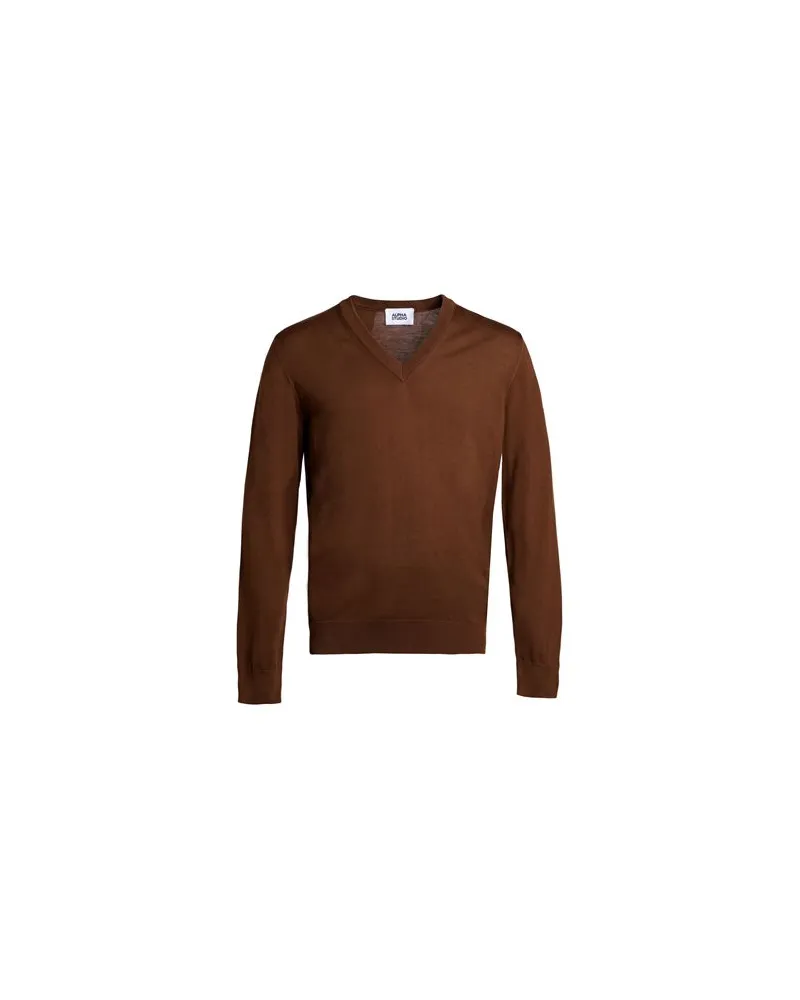 Alpha Studio STRICKWAREN - Pulloverauf YOOX.COM Braun
