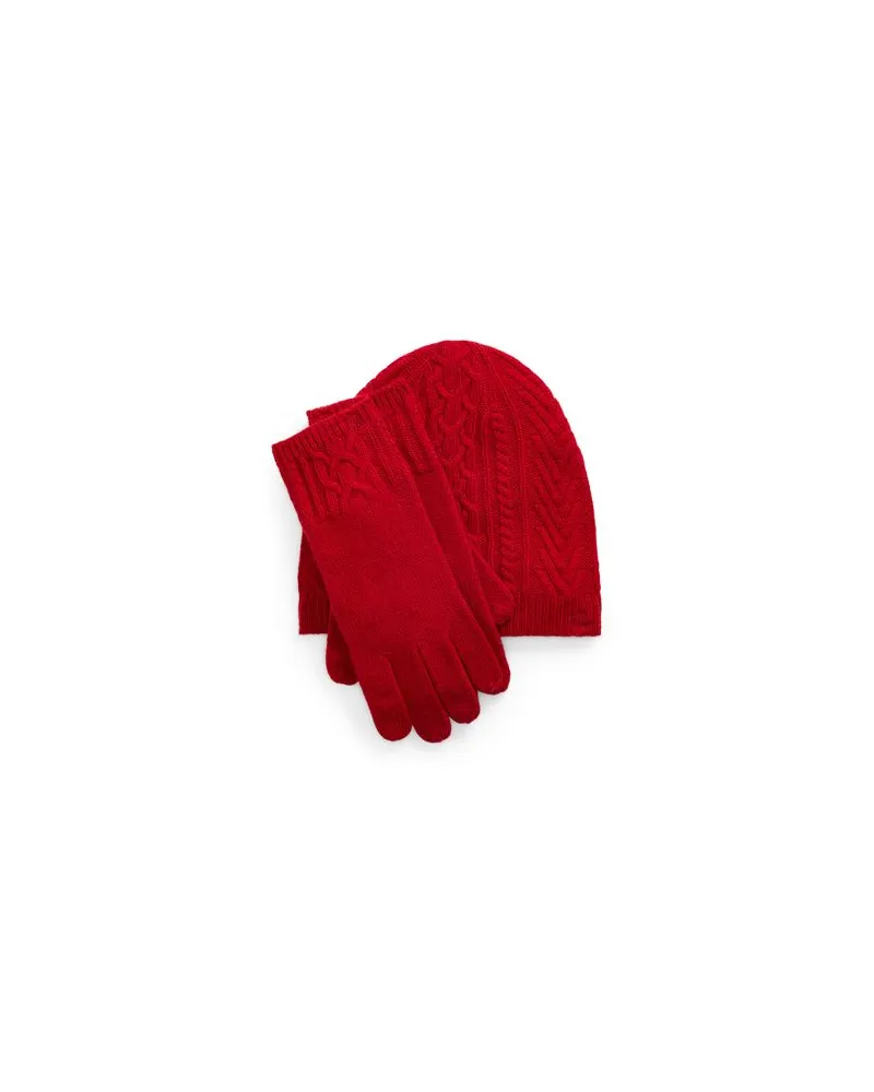 Ralph Lauren Cable-Knit Beanie & Glove Set  - ACCESSOIRES - Accessoires-Setauf YOOX.COM Rot