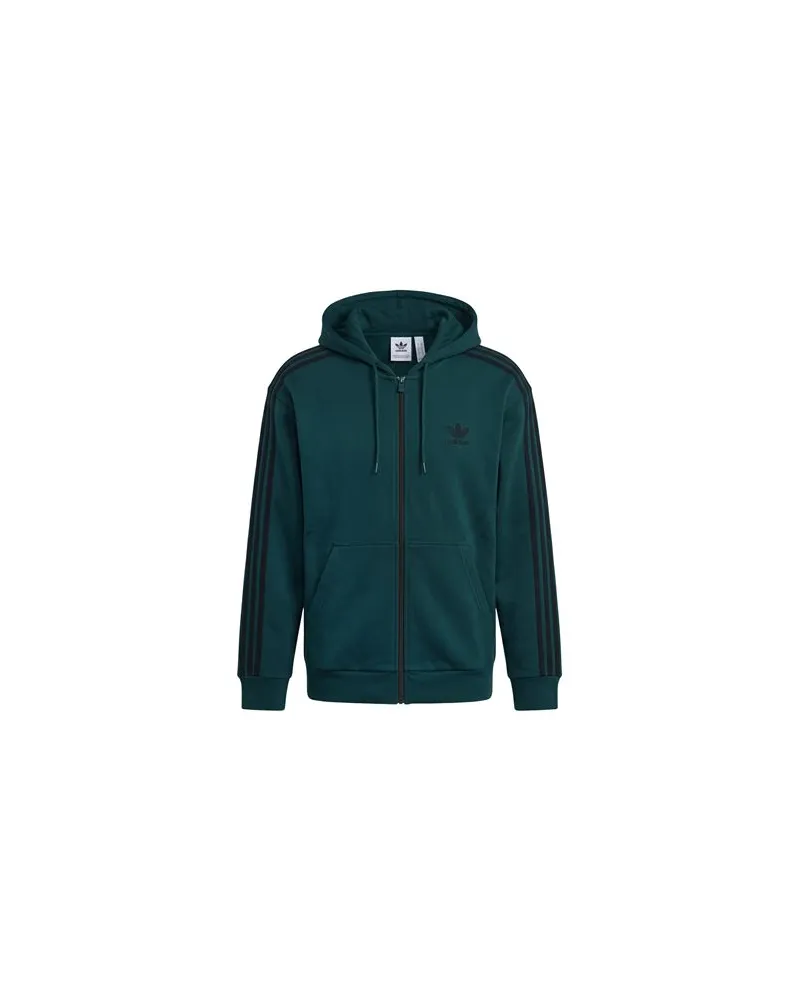 adidas BAGGY FZ HOODIE - TOPS - Sweatshirtsauf YOOX.COM Dunkelgrün