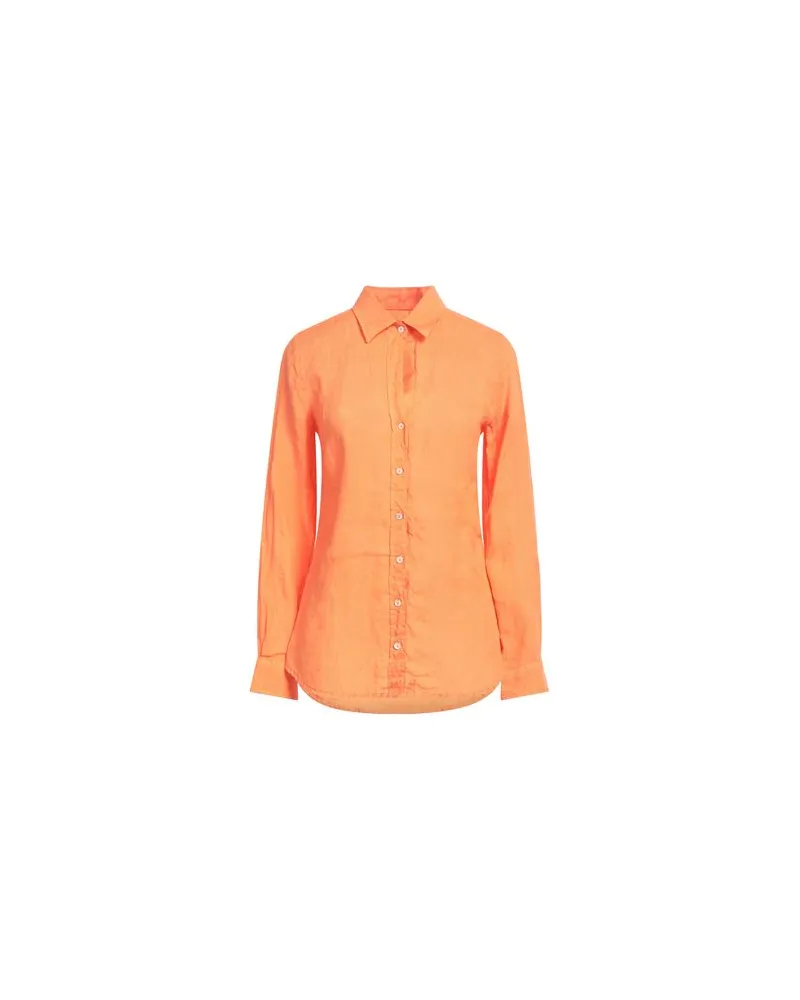 120% Lino TOPS - Hemdenauf YOOX.COM Orange