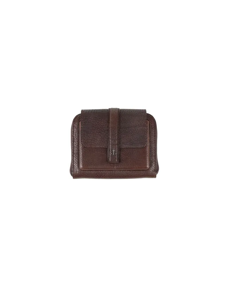 Ugo Cacciatori Kleinlederwaren - Brieftaschenauf YOOX.COM Dunkelbraun