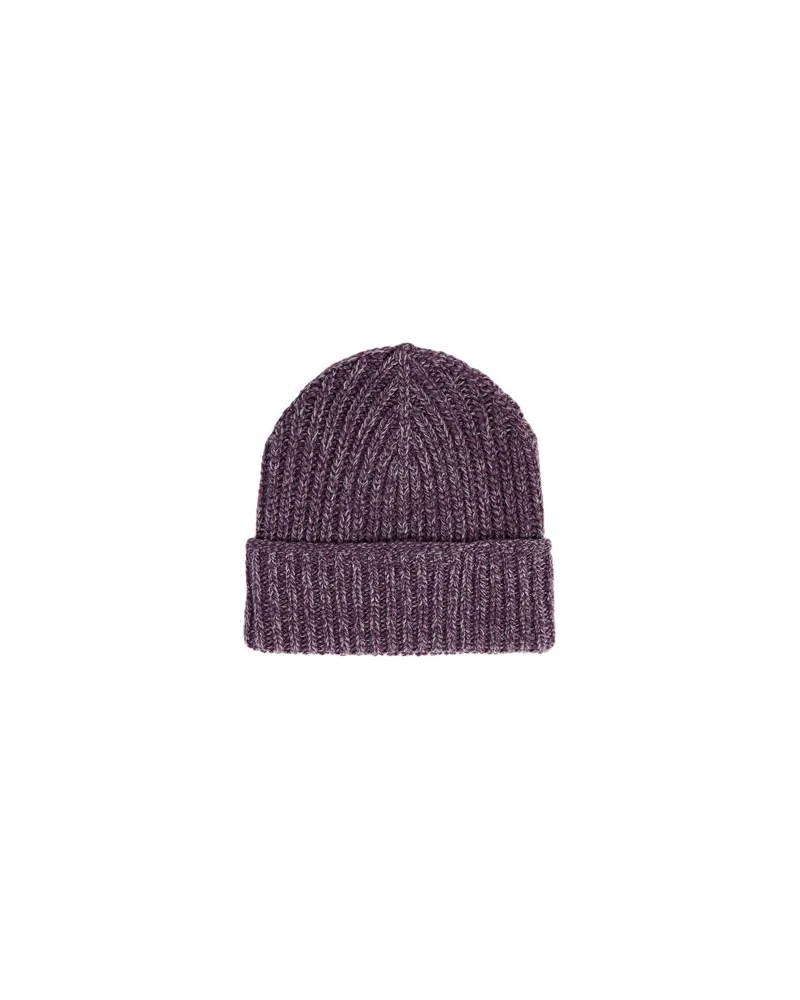 8 by Yoox MELANGE RIB KNIT BEANIE - ACCESSOIRES - Mützen & Hüteauf YOOX.COM Pflaume