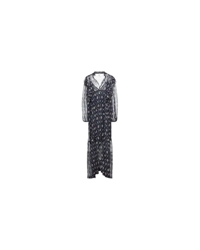 Semicouture KLEIDER - Maxi-Kleiderauf YOOX.COM Nachtblau