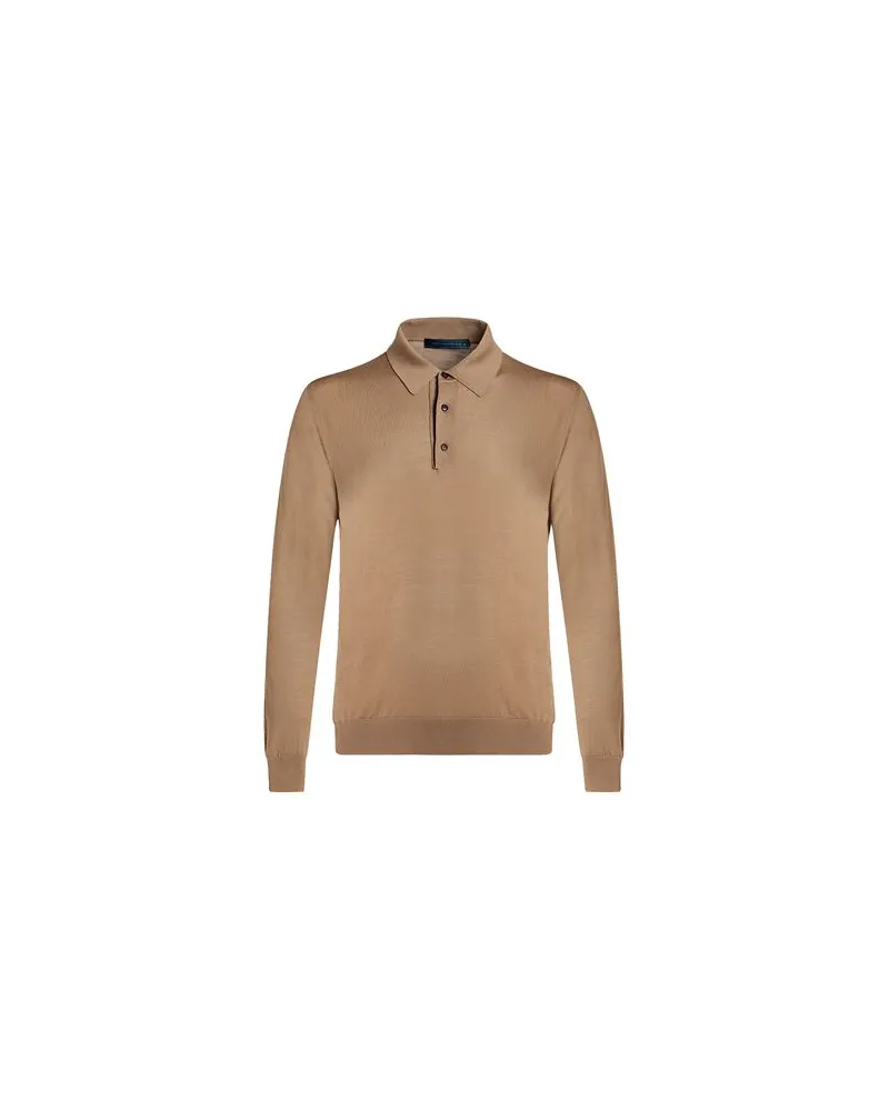 Kiton DIAMANTE BLUE - TOPS - Poloshirtsauf YOOX.COM Sand