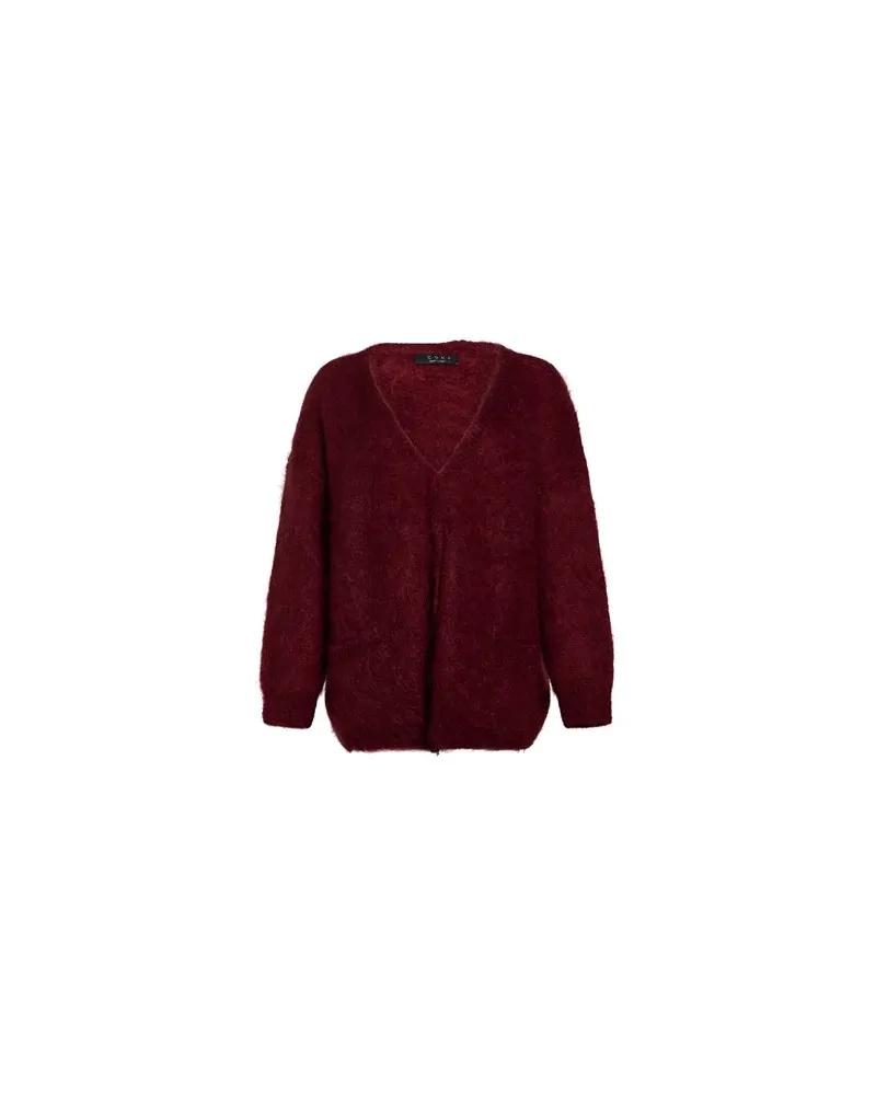 Icona By Kaos STRICKWAREN - Strickjackenauf YOOX.COM Ziegelrot