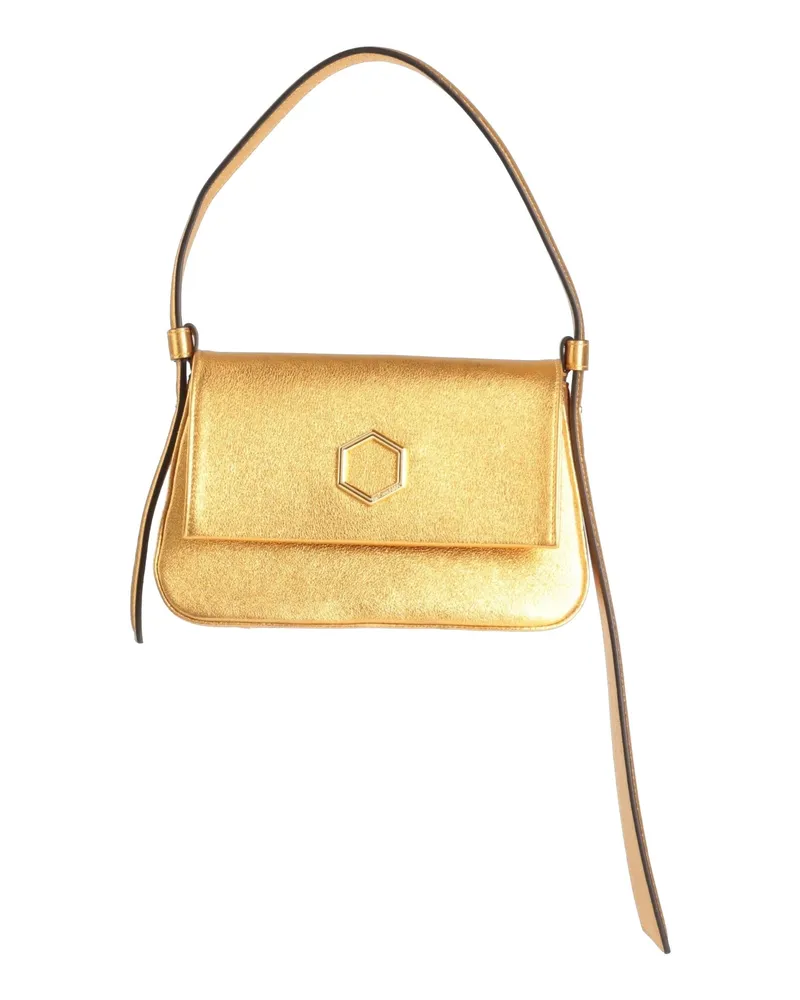 HIBOURAMA Handtaschen Gold