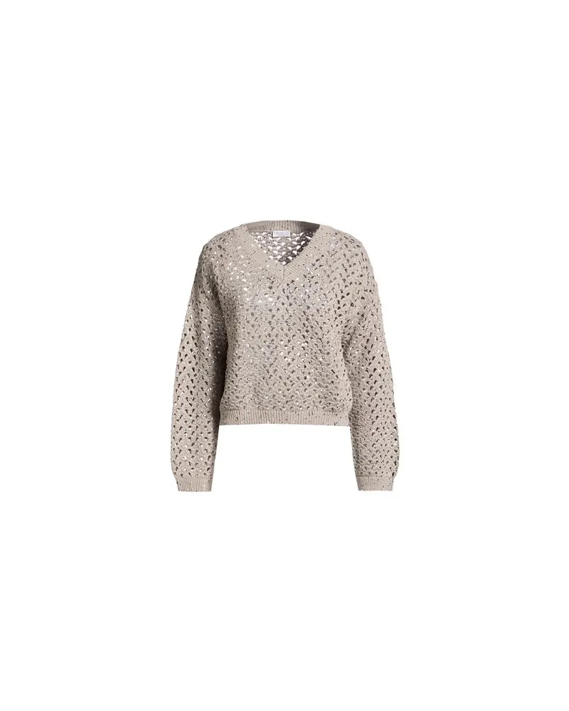 Brunello Cucinelli STRICKWAREN - Pulloverauf YOOX.COM Hellgrau