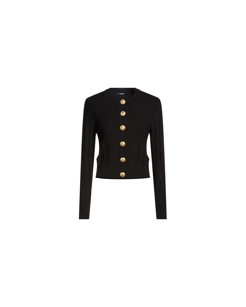Balmain STRICKWAREN - Strickjackenauf YOOX.COM Schwarz