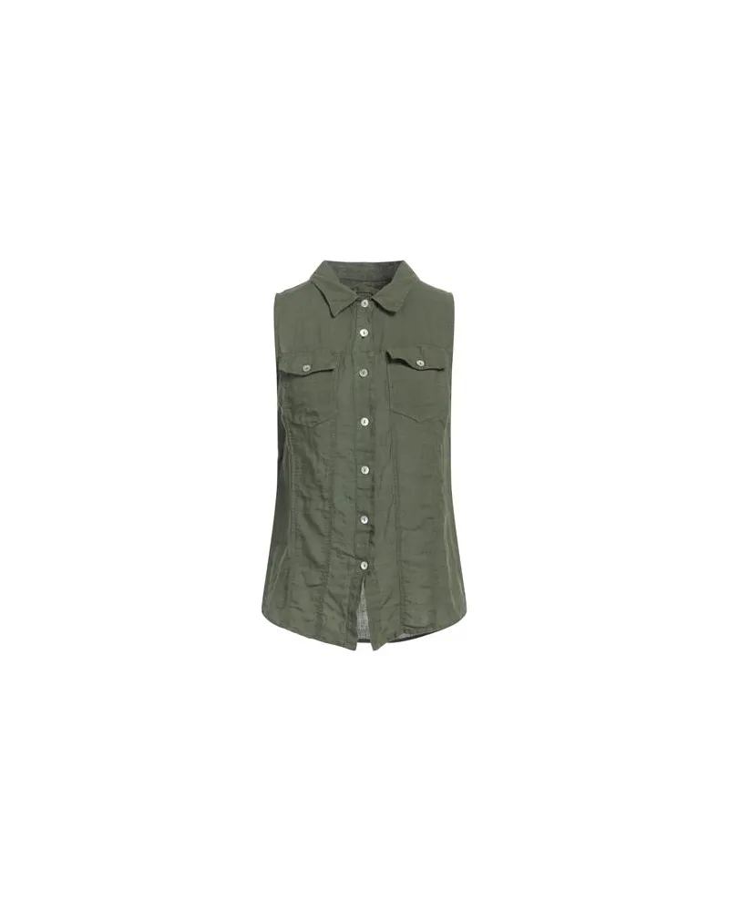 120% Lino TOPS - Hemdenauf YOOX.COM Militärgrün