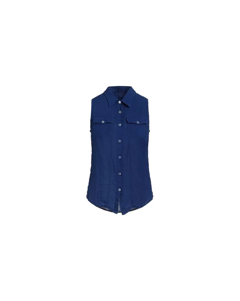 120% Lino TOPS - Hemdenauf YOOX.COM Blau