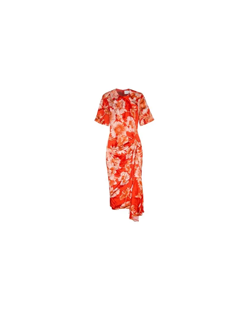 Erdem KLEIDER - Midi-Kleiderauf YOOX.COM Tomatenrot