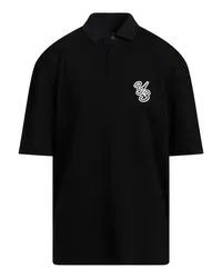 Y-3 Poloshirt Schwarz