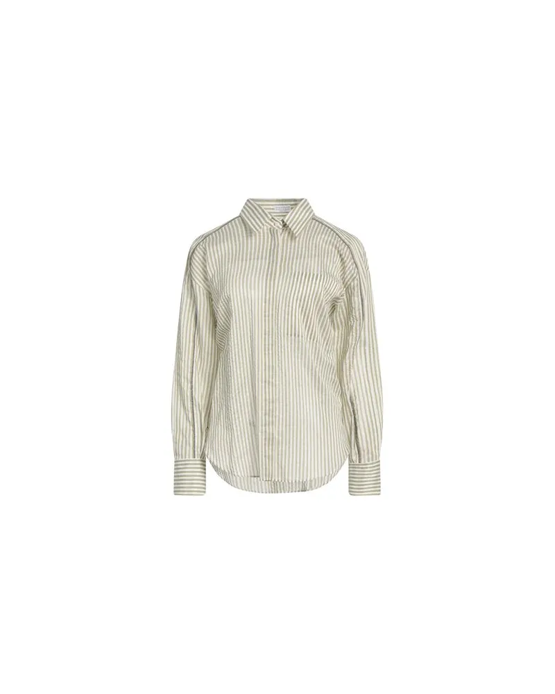 Brunello Cucinelli TOPS - Hemdenauf YOOX.COM Salbeigrün