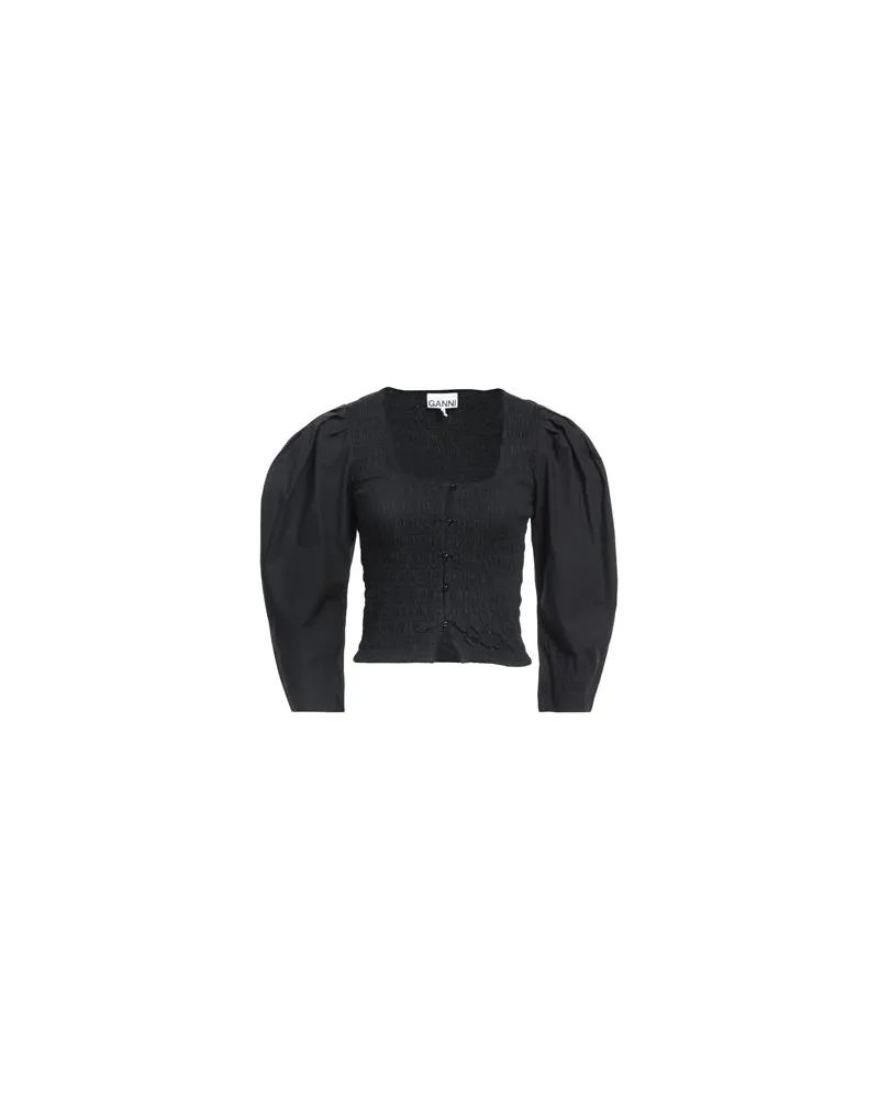 Ganni TOPS - Hemdenauf YOOX.COM Schwarz