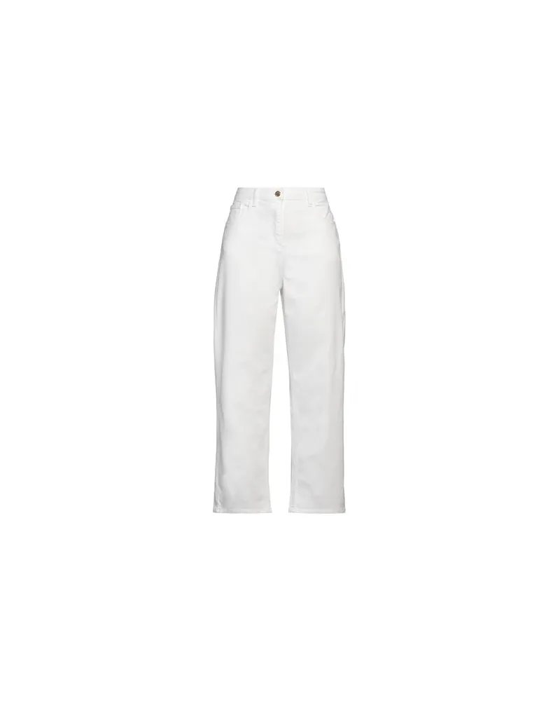 Elisabetta Franchi HOSEN & RÖCKE - Jeanshosenauf YOOX.COM Weiß