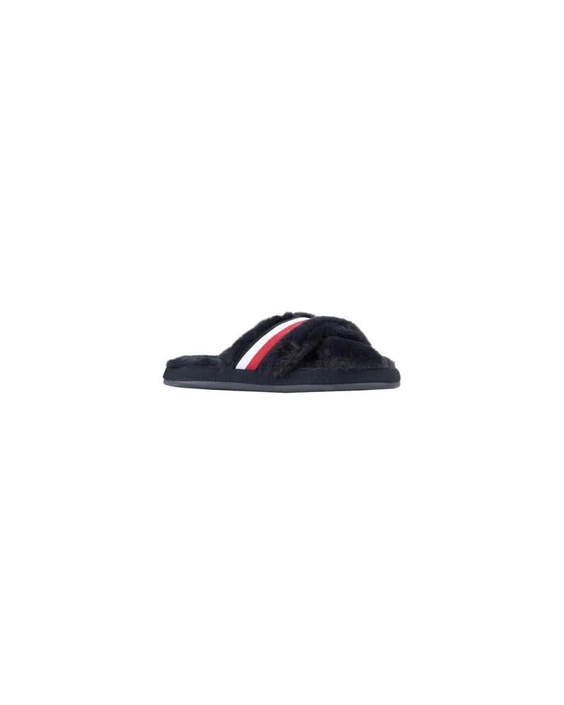 Tommy Hilfiger TOMMY FURRY HOME SLIPPERS - SCHUHE - Hausschuheauf YOOX.COM Nachtblau