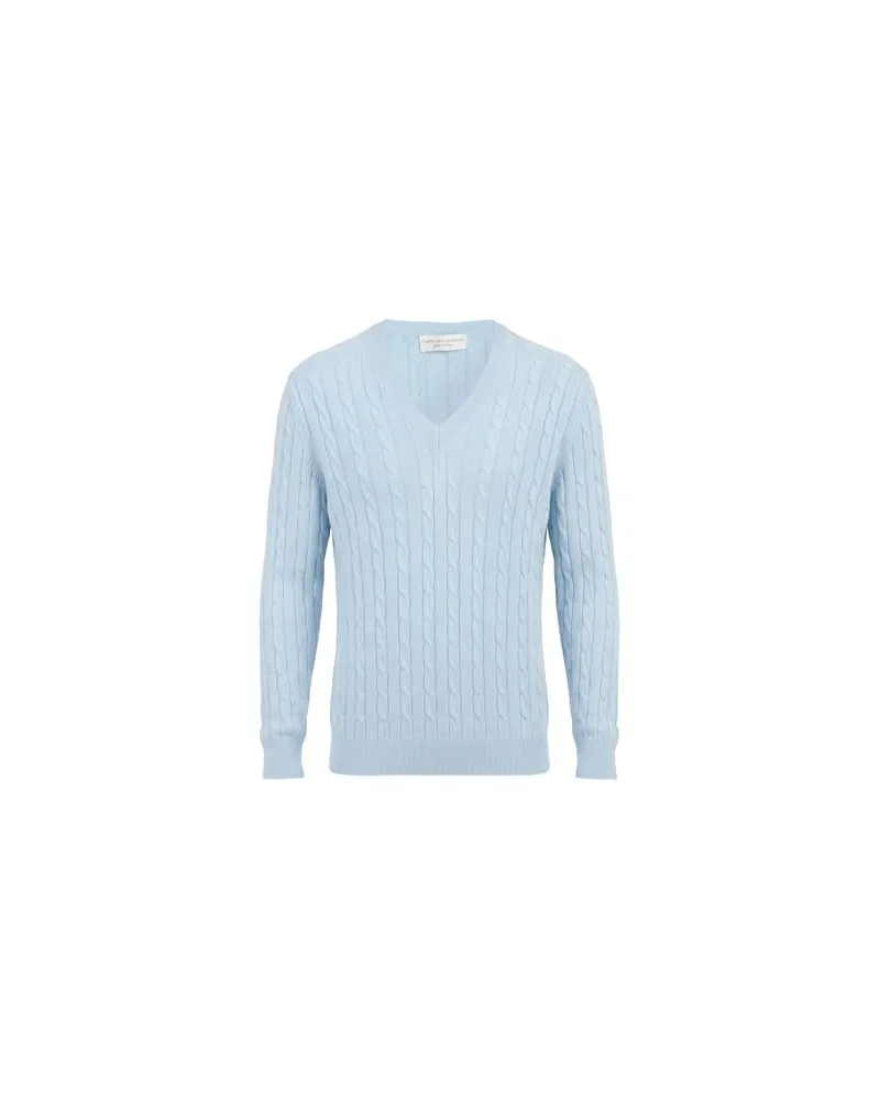Filippo de Laurentiis STRICKWAREN - Pulloverauf YOOX.COM Himmelblau