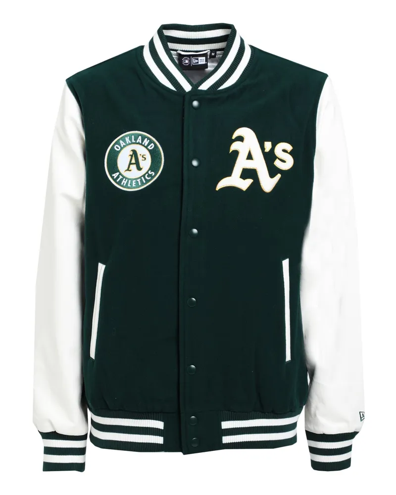 New Era HERITAGE VARSITY JACKET OAKATH Jacke Dunkelgrün