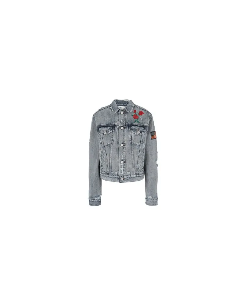 Ralph Lauren EMBROIDERED TRUCKER JACKET	 - JACKEN & MÄNTEL - Jeansjacken/Mäntelauf YOOX.COM Blau