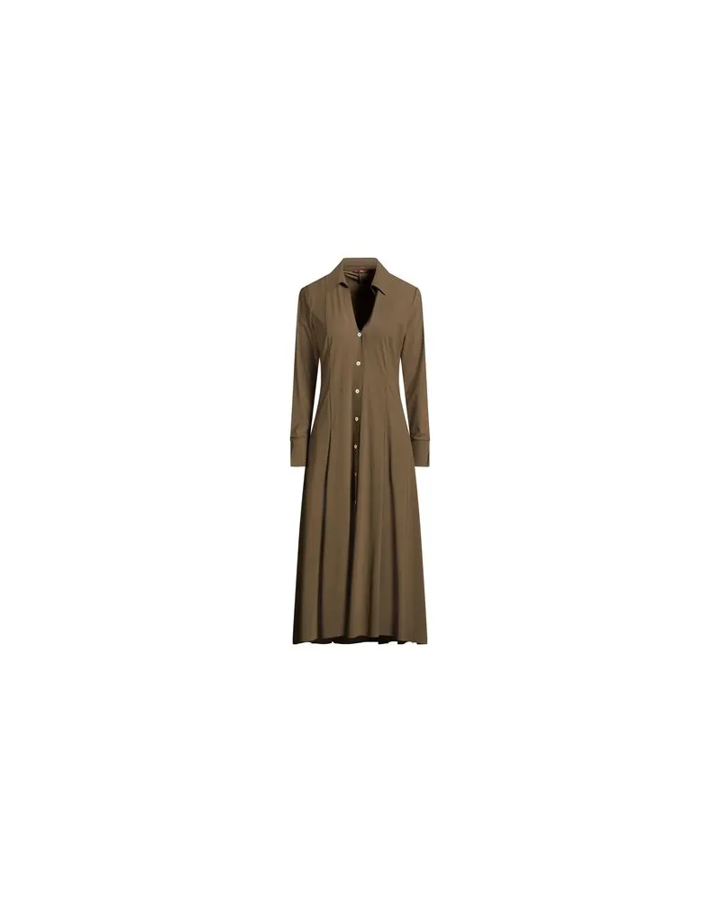 HIGH KLEIDER - Midi-Kleiderauf YOOX.COM Militärgrün