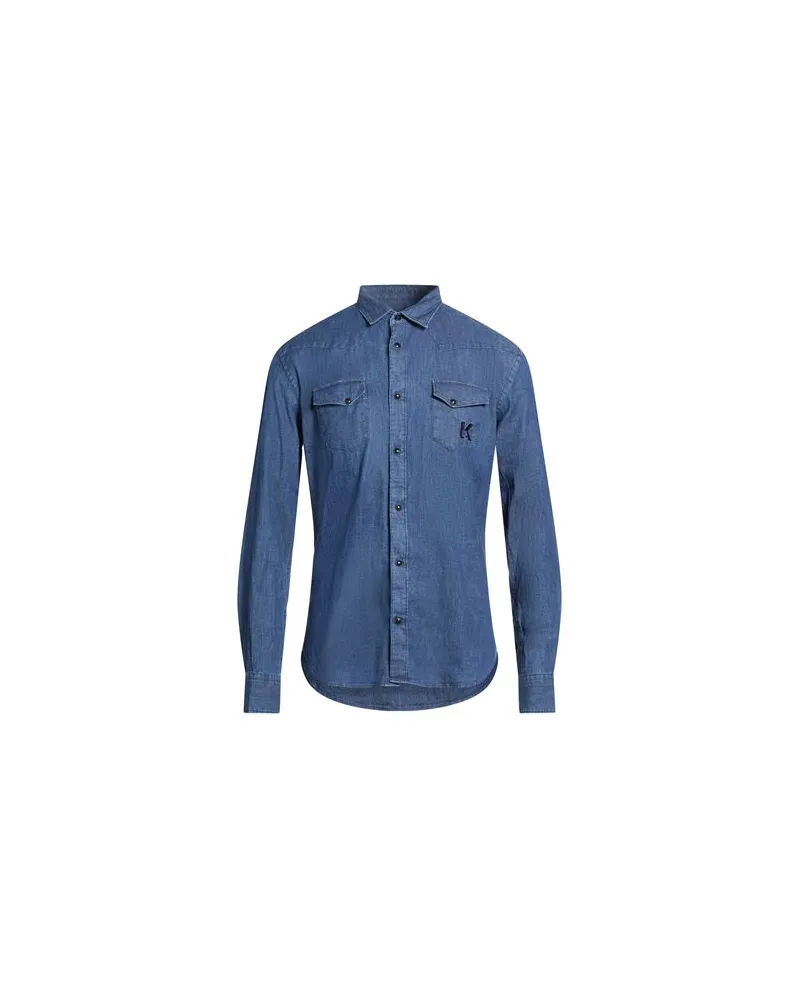 Karl Lagerfeld TOPS - Jeanshemdenauf YOOX.COM Blau