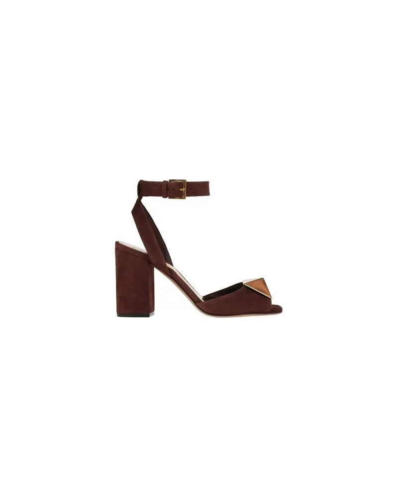 Valentino Garavani SCHUHE - Sandalenauf YOOX.COM Schokobraun