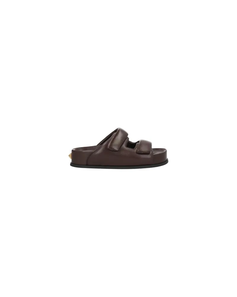 Valentino Garavani SCHUHE - Sandalenauf YOOX.COM Dunkelbraun