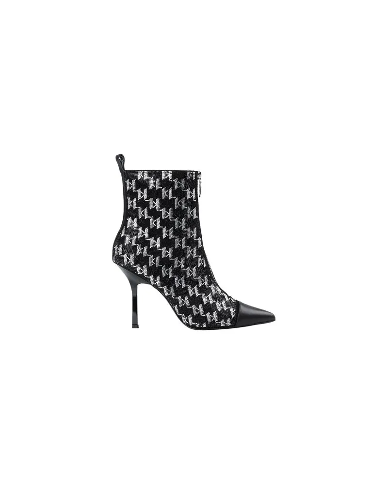 Karl Lagerfeld SARABANDE ANKLE ZIP RHINESTONE - SCHUHE - Stiefelettenauf YOOX.COM Schwarz
