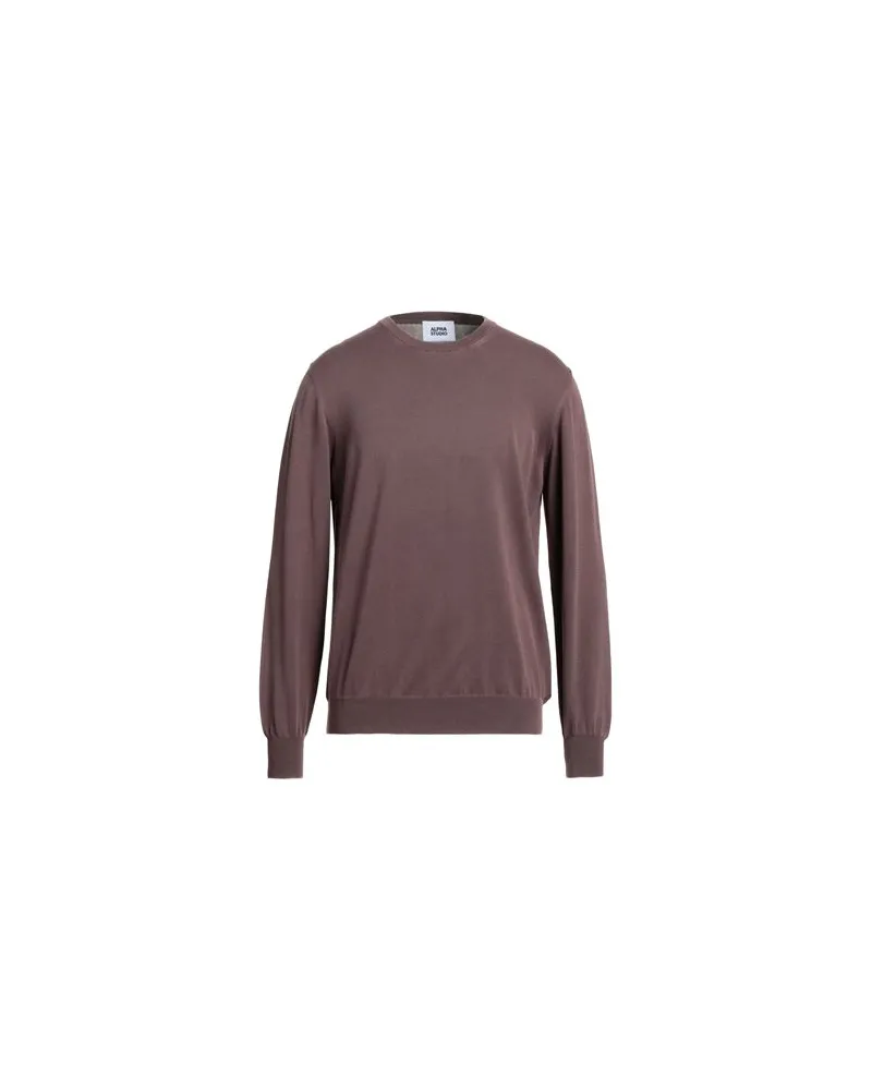 Alpha Studio STRICKWAREN - Pulloverauf YOOX.COM Schokobraun