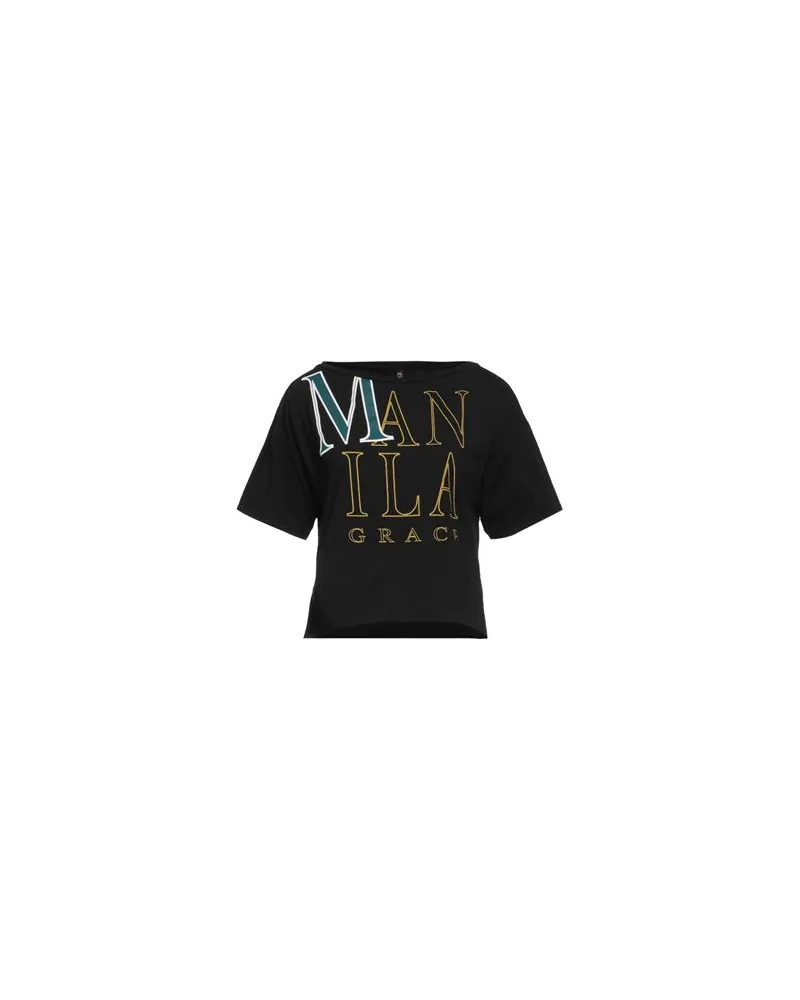 Manila Grace TOPS - T-shirtsauf YOOX.COM Schwarz