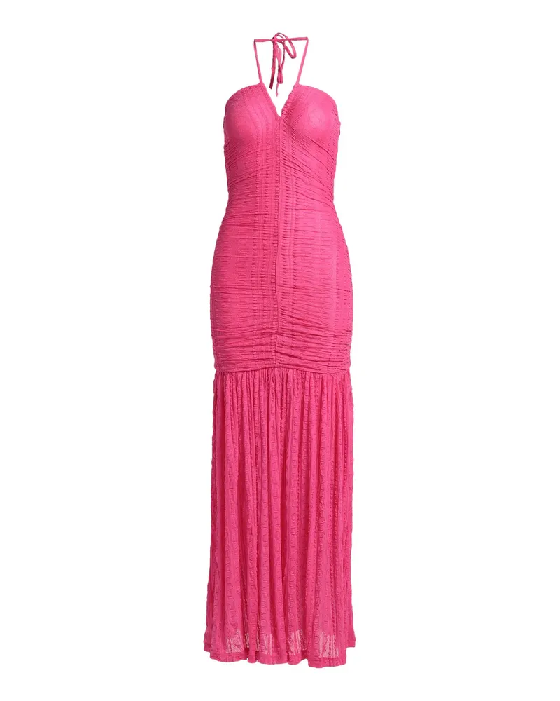 Ganni Maxi-Kleid Fuchsia