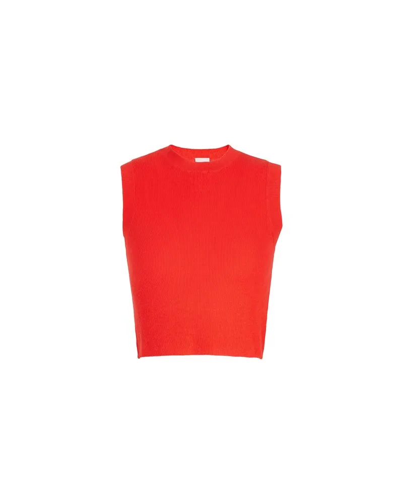 8 by Yoox RIBBED KNIT CROPPED TANK TOP - TOPS - Topsauf YOOX.COM Rot