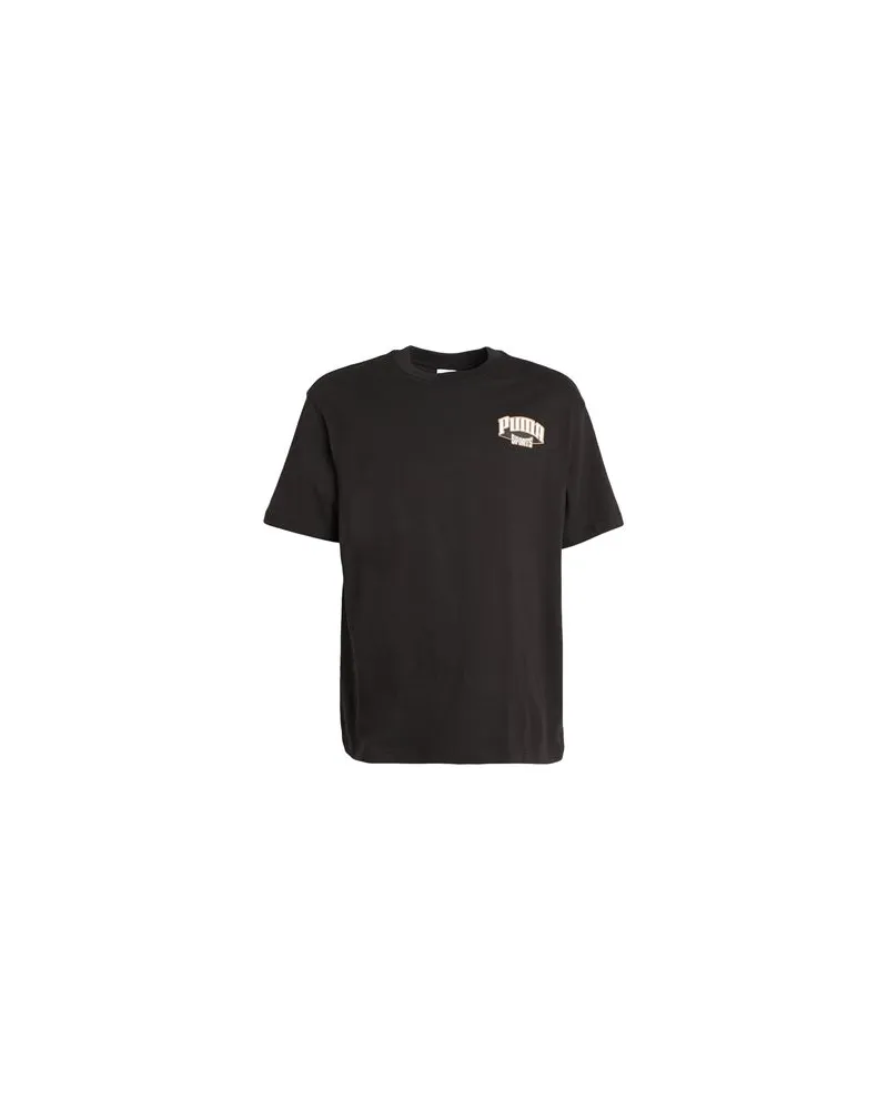 Puma TEAM FOR THE FANBASE Graphic Tee  - PUMA TEAM FOR THE FANBASE Graphic Tee - TOPS - T-shirtsauf YOOX.COM Schwarz