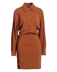 Jucca Mini-Kleid Lederfarben